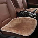 MLOVESIE Genuine Sheepskin Auto Seat Pad, Australian Soft Wool Seat Cover Comfort Warm with Non-Slip