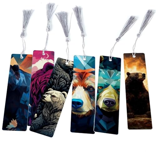 Marque-pages ours mignons lot de 6 accessoires de lecture essentiels pour livre