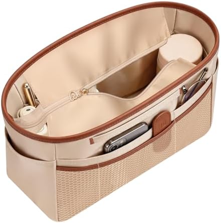GIVLEFLY Purse Organizer Insert for Tote Bag, 12.99 Inch Satin Ba...