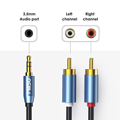 Millso 3.5Mm To Rca, (16 Ft) Rca To 3.5Mm Aux Cable 1/8 To Rca Male Premium Stereo Audio Cable For Connects A Smartphone, Tablet, Or Mp3 Player To A Speaker Or Other Rca-Enabled Devices – 16Ft/5M #TOP5