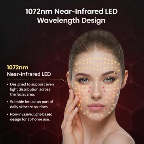 American Wellness Authority Red Light Therapy Mask for Face, LED Face Mask for Acne Treatment, Blue Light Therapy Near Infrared 1072nm, 279 LED Chips Medical Grade Flexible Liquid Silicone 4000mAh Rechargeable Battery LX500