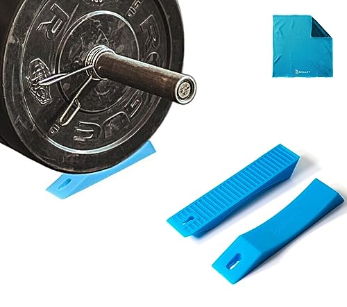 Bagulet Barbell Wedge (Pair) – Deadlift Jack Alternative – Portable Rubber Ramp for Easy Weight Plate Loading – Ideal for Deadlifts, Powerlifting, Weightlifting, Home Gyms – Includes Cooling Towel