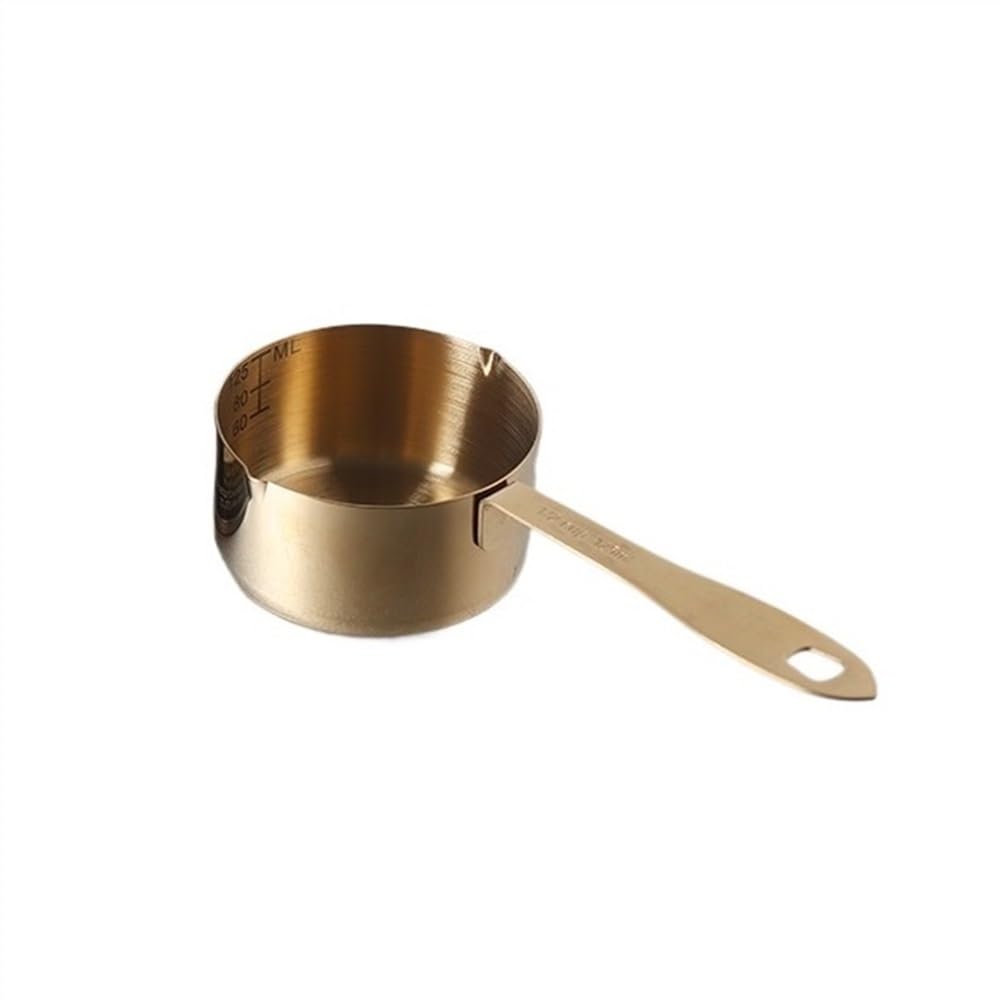 Cuchara medidora de acero inoxidable 400 ml/600 ml/1000 ml, cuchara pequeña for café(S Silver,Silver)