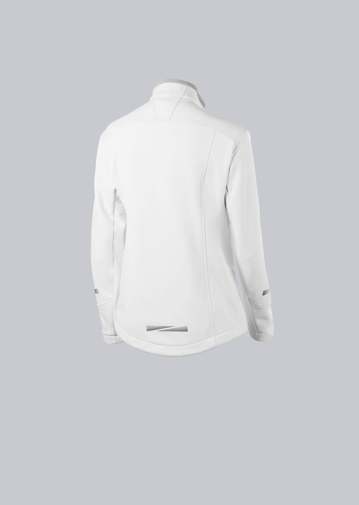 BP 1695-571-21-M Damen-Softshell-Jacke, Stehkragen, Frontreißverschluss, 255,00 g/m² 100% Polyester, weiß, M