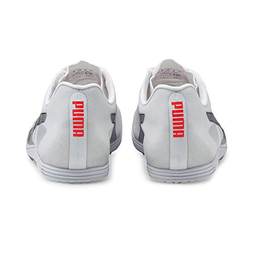 PUMA Puma Herren Evospeed Distance 9 Leichtathletik-Schuh, Puma White Puma Silver Lava Blast, 11.5