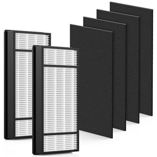 Image of HRF-H1 Filter Compatible with Honeywell H Filter, 2 HEPA+4 Carbon Filters H Compatible with Honeywell HRF-H1 HRF-H2 Fits Model HPA050, HPA150, HPA060, HPA160, HHT055, HHT155 Series