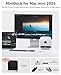 ORICO MiniDock and Stand Compatibility with Mac Mini M4, 9-in-1 Aluminum Hub with 2TB NVMe M.2 SSD, 10Gbps USB-C & USB-A, 4K HDMI, Gigabit Ethernet, SD/TF Card Readers