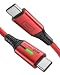Produktbild INIU USB C Kabel, Ladekabel USB C [2m/RED] Typ C Schnellladekabel Nylon USB A auf USB-C Handy Datenkabel für Samsung S22 S21 Note 10 Google Pixel 7 iPad Pro Huawei Xiaomi 11 PS5 usw.