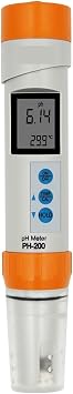 TDS Meter, Digital PH-200 PH Meter COM-100 EC TDS Meter Temperature Automatic Calibration PH Water Quality Pen Tester HM PH-200 Electrode
