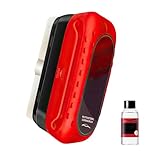 Automotive Glass Cleaning Brush with Refill, 2026 New Windshield & Window Care Tool, Anti-Fog Surface Cleaner Brush for Car Glass, Easy-Press Cleaning Board for Home and Vehicle Use (Red)