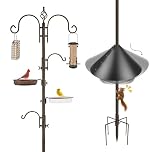 Urban Deco Bird Feeding Station with Squirrel Baffle Heavy Duty Hanging Feeder Station Kit