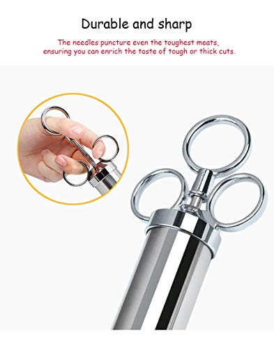 Decdeal Marinada Carne Molho para churrasco Seringa Tempero de aroma de 2 onças com 3 Marinade Flavo