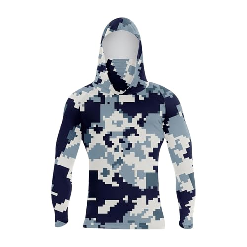 Veste de protection UV légère imprimé camouflage avec capuche pour sport