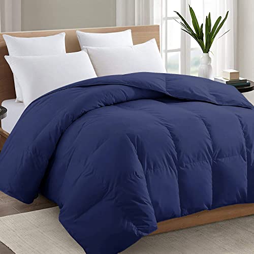 Image of TEXARTIST Premium 2100 Series King Comforter All Season Breathable Navy Blue Comforter Soft 4D Spiral Fiber Quilted Down Alternative Duvet Insert with Corner Tabs Luxury Hotel Style (90 inchx102 inch)