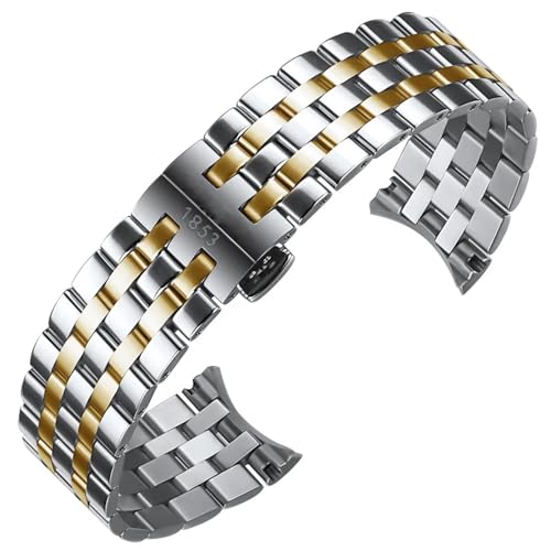 Bracelet de montre acier pour Tissot T122 Carson Zhenme 1853 homme 20 mm T122410a T122407A