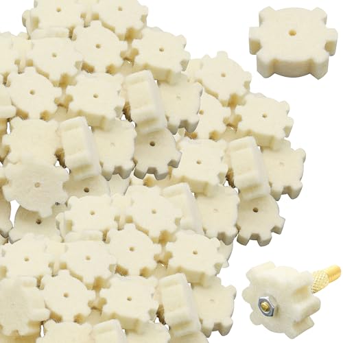 ZOEKIM .223/5.56 .300 Blackout Wool Star Chamber Cleaning Pads with Rod Fitting Adapter