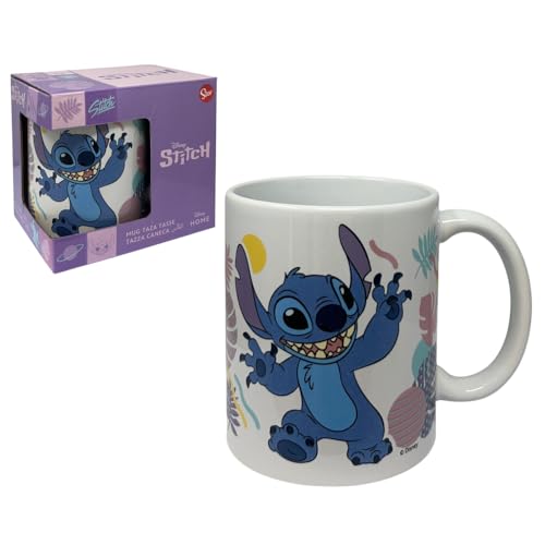 Taza de cerámica Stitch Disney modelo Mug 325 ml taza de desayuno para niños