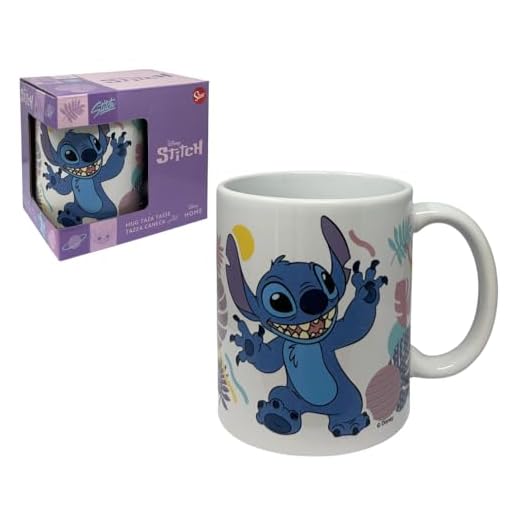 Taza de cerámica Stitch Disney modelo Mug 325 ml taza de desayuno para niños