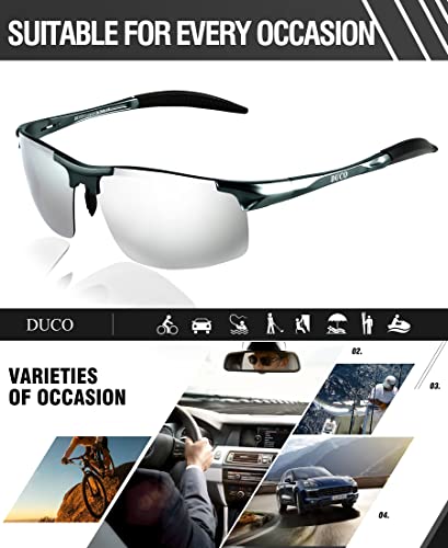 Duco Herren Sonnenbrille Sportbrille mit Polarisierung und UV400-Schutz
