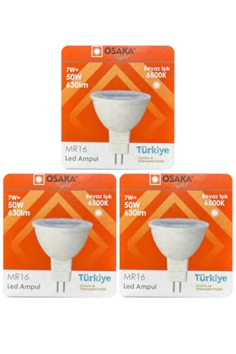 7W (50W) Beyaz Işık (6500K) G4 Duylu Led Çanak Ampul, 3 Adet