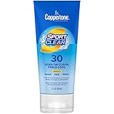 Coppertone Sport Clear SPF 30 Sunscreen Lotion, Water Resistant, Non-Greasy, Broad Spectrum UVA/UVB Protection, Clean, Cool, 5 Ounce
