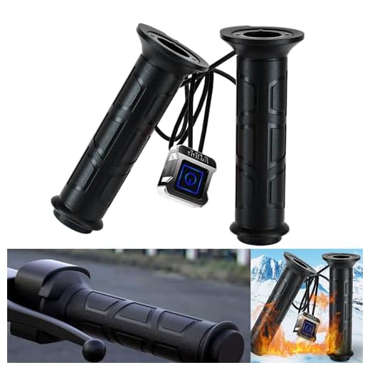 ATV Heated Grips, 4 Wheeler Heated Hand Grips, 12v 7/8" Handlebar Heater, Easy Lock-On Heated ATV Grip Warmers