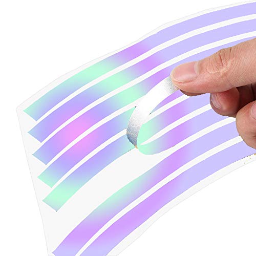 image for Leasinder 16pcs 17-19'' Reflective Wheel Rim Stripe Decal Sticker for 