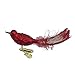 Kurt Adler 5-Piece Glass Red Clip-On Bird Ornament Set, Christmas