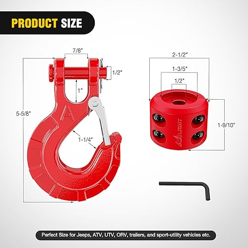 image for Nilight Forged Steel Winch Hook 3/8