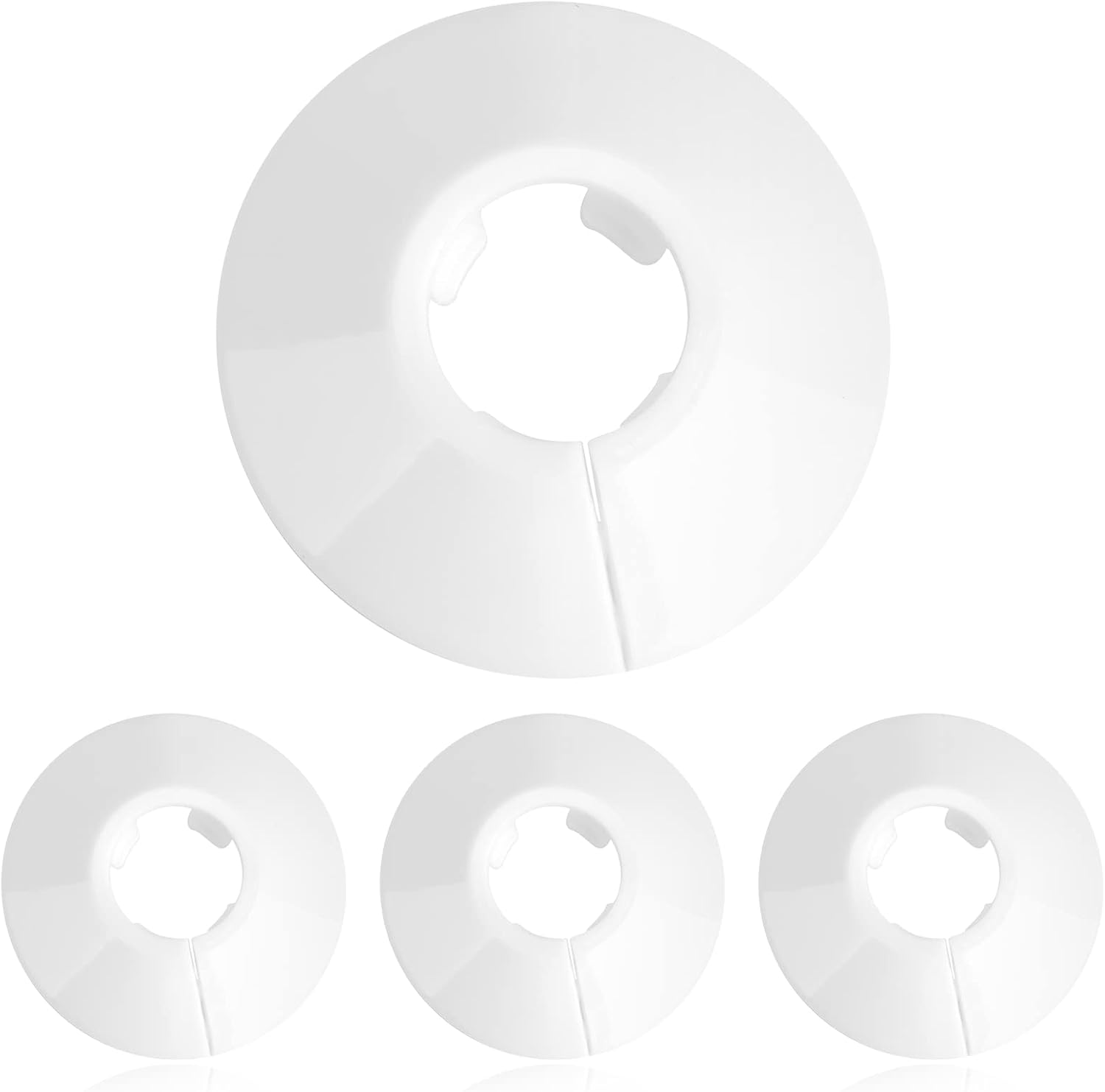 DRAMBOR 4PCS Radiator Pipe Covers White, Plastic Radiator Wall Pipe Covers, Radiator Pipe