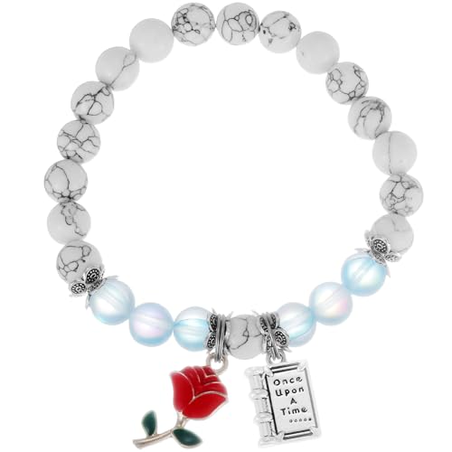 HUTIMY Beauty And The Beast Gifts for Teens Women Rose Belle Bracelet Beauty And The Beast Jewelry