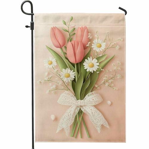 Generic - Drapeau De Jardin Fleur Peach Easter Drapeau Décoratif Premium Pride Flag Résistant Intempéries Extérieur Drapeau Pour Bar Pelouse Porche 30 x 45 cm