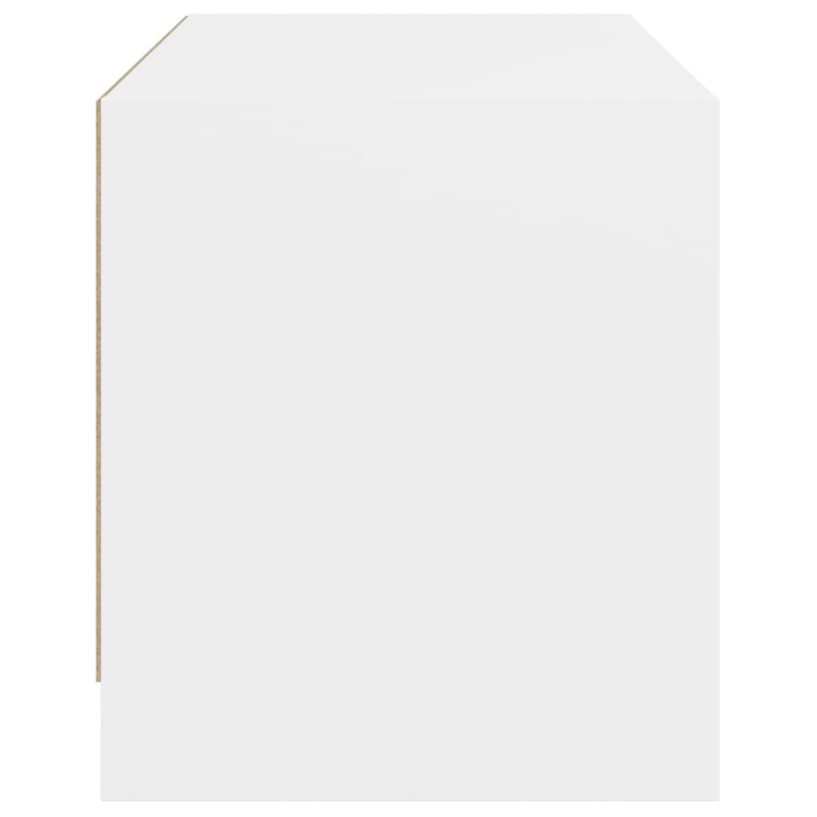 Szafka pod telewizor z białymi szklanymi drzwiami 68x37x42 cm, szafka pod telewizor, stolik kawowy do salonu szafka pod telewizor, stolik kawowy LED kolory
