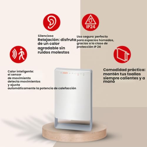 Miniatura 4 de Calefactor Eléctrico De Baño Con Calentamiento Rápido - Steba Bs 1800 Touch