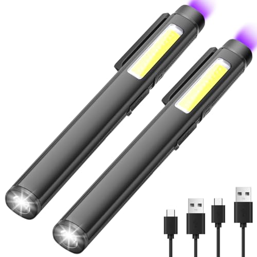 zekbil Stiftlicht-Taschenlampe, wiederaufladbar, mit 365 nm UV-Schwarzlicht, 600 lm...