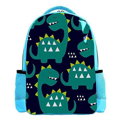 Sac à dos pour garçon motif dinosaure bleu marine cartable maternelle petit sac enfant