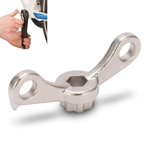 Adjusting Cap Tool, Bike Crank Removal Tool, 2 in 1 Crankset Crank Arm Dust Cap Install Removal Wrench Tool Crankset Removal Tool Bike Hand Shift Adjustment Tool Bike Hubs Install Disassemble Tool
