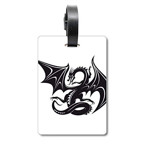 Étiquette d'identification valise dragon art au fini grain supérieur
