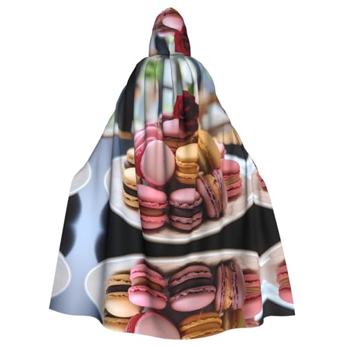Manteau à capuche imprimé macaron idée cadeau pour fête adulte