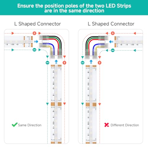 Tira LED RGB con cambio de color y temperatura ajustable 16.4FT miniatura 4