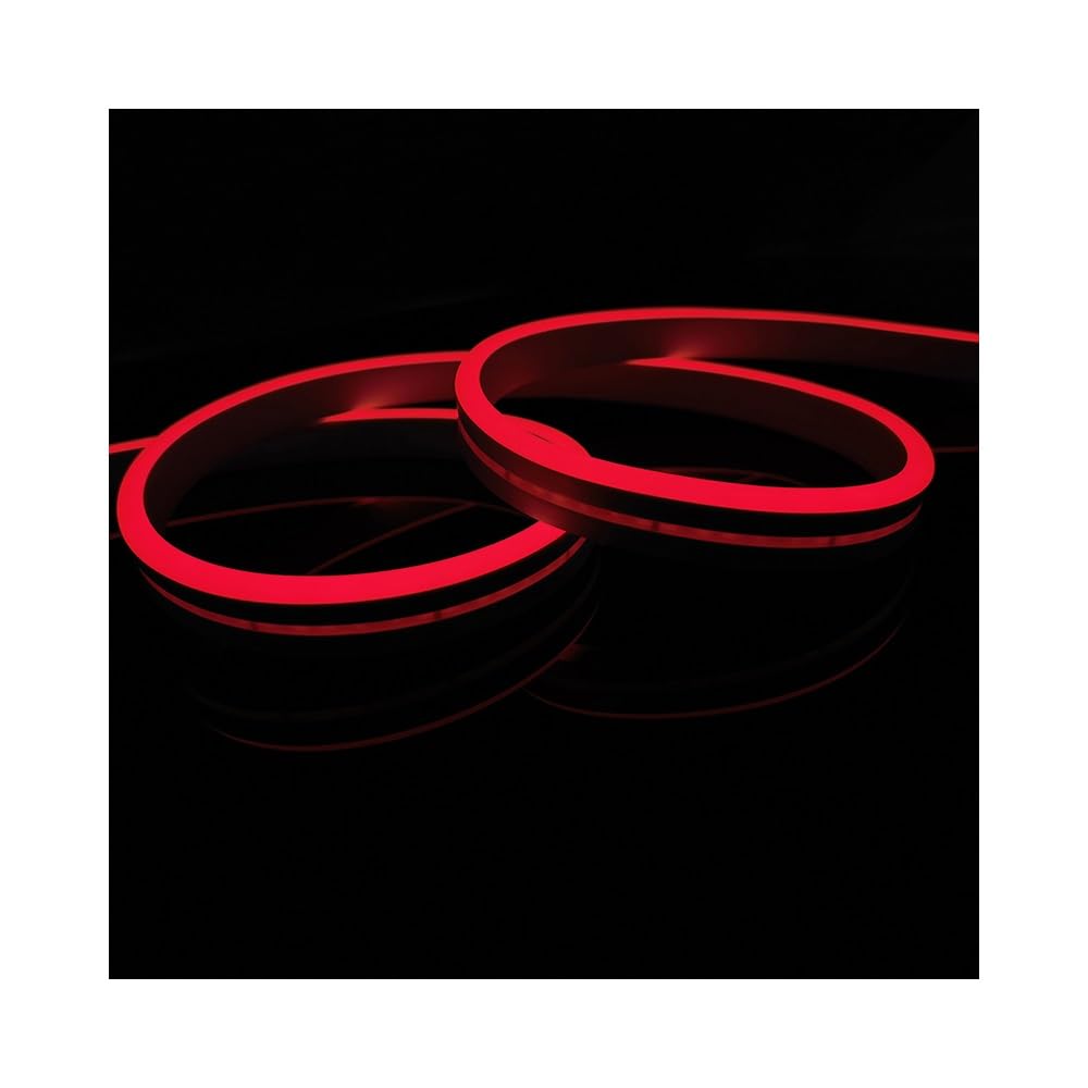 Wodoodporna lampa neonowa LED 12 V. Elastyczny pasek silikonowy 6 mm, 120 diod LED/m. Możliwość krojenia 2 m.(Red)