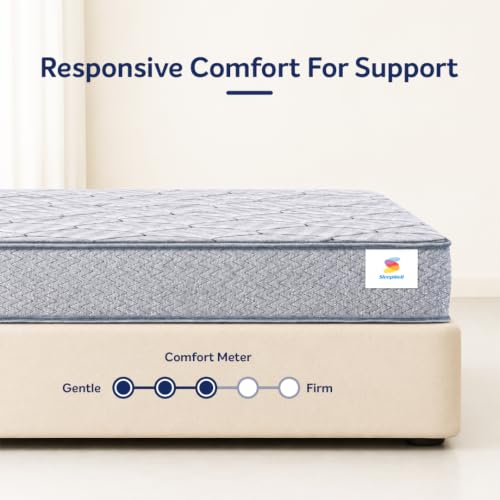 Image of Sleepwell FitRest Plus Premium Mattress | Queen Size 84x70x5 Inch | Medium Firm | Plush Quilting | Advanced Pressure Relief | Enhanced Heat Dissipation | 10 Years Warranty