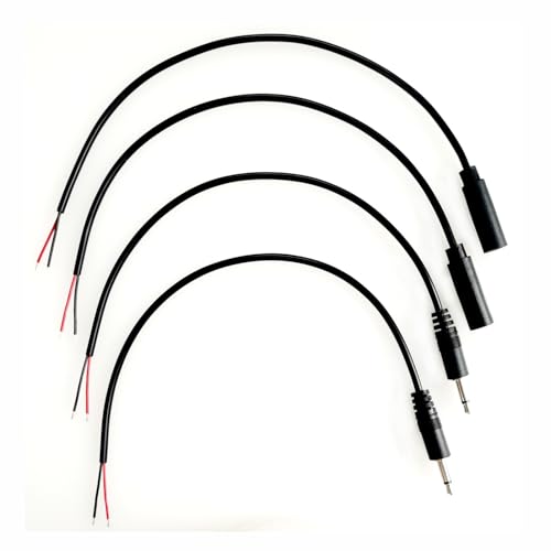 Conectores Jack 3.5mm macho y hembra 4 piezas 22cm miniatura 3