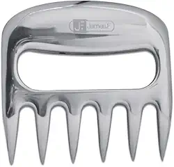 Garra de Urso Destrinchante em Alumínio Polido Acessório para Churrasco Ideal para Desfiar Carne