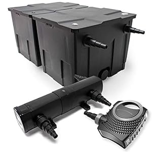 Wiltec Teichfilter Komplettset CBF-350B mit UVC