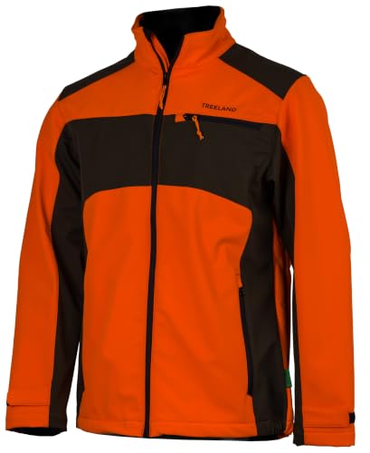 Veste de Chasse Softshell Orange Somlys T405 pour rester visible et au chaud