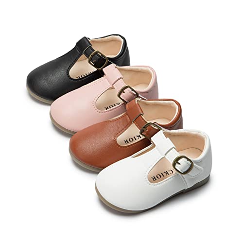 Girls Mary Jane Dress Flat Shoes School 𝐔niform T-Strap Ballet Flat Toddler Little Kid Performance Shoes Toddler Girl 6