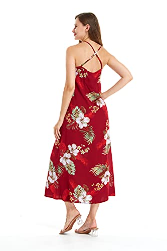Image of Matchable Family Hawaiian Luau Men Women Girl Boy Clothes in Pineapple Garden Burgundy