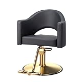 OmySalon Barber Chairs for Barbershop Gold Black Styling Chair, Salon Chair for Hair Stylist, Heavy Duty Hydraulic Pump, 360°Swivel with Footrest, Hairdressing Home Beauty Spa Equipment