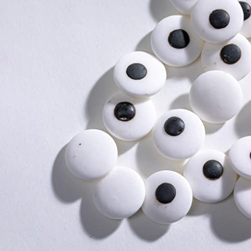 Halloween Candy Edible Eyeballs Eyes Sprinkle Cake Cupcake Toppers Dessert Cookie Decorations Eyeball Sprinkles,Cake Sprinkles,Cookie Sprinkles,Sugar Pearl 130g 4.6OZ (Eyeball Large White)